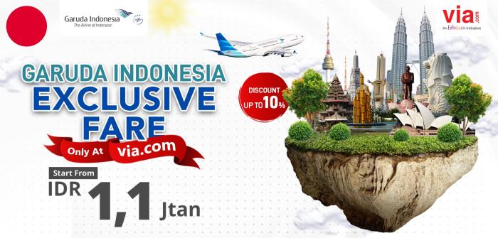 Promo tiket pesawat tahun baru 2025 Garuda Indonesia