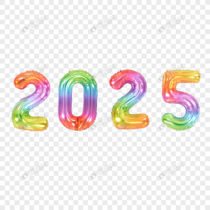 Dekorasi tahun baru 2025 dengan balon