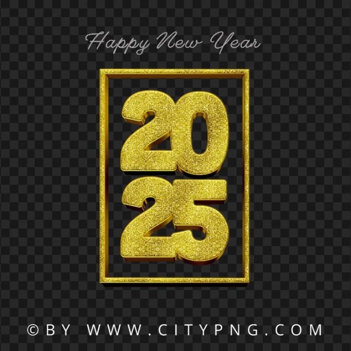 Gambar ucapan selamat tahun baru 2025 dengan desain kreatif
