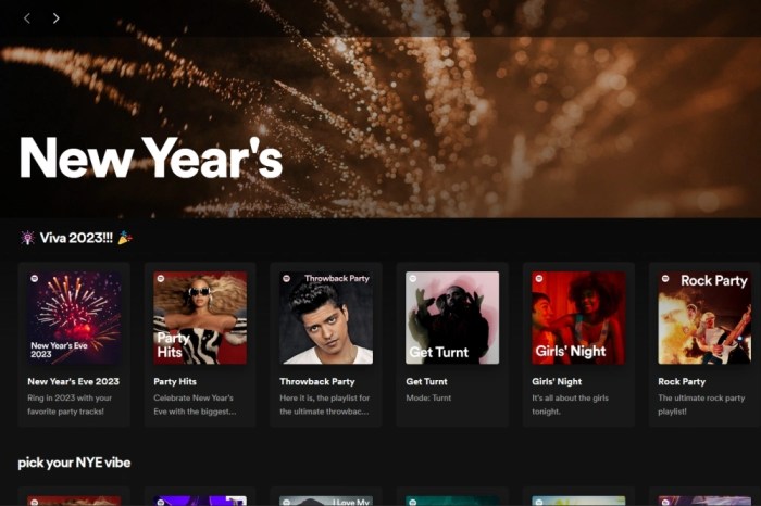 Lagu-lagu populer tahun baru 2025 untuk Spotify