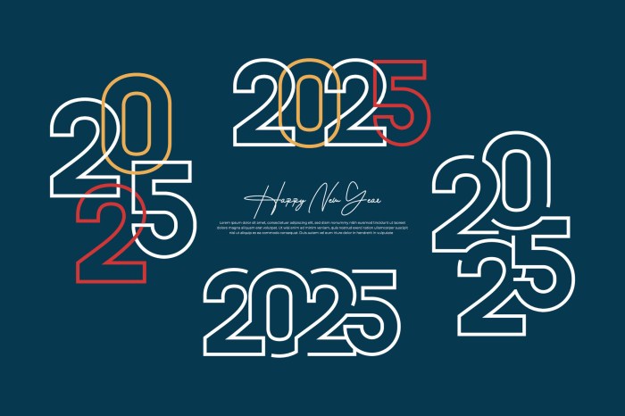 Gambar ucapan selamat tahun baru 2025 minimalis modern