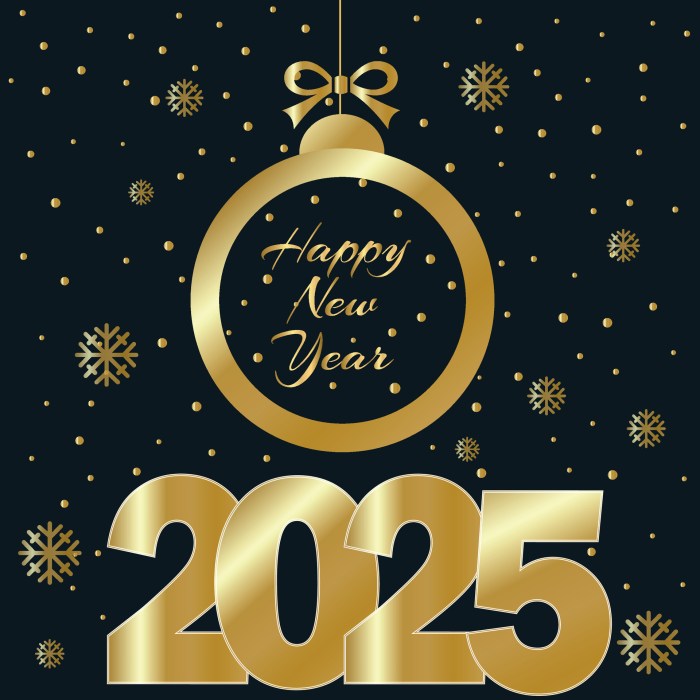 Gambar ucapan selamat tahun baru 2025 dengan kutipan inspiratif