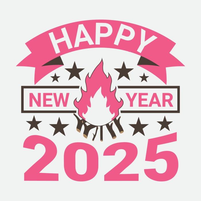 Selamat Tahun Baru 2025 Template Desain