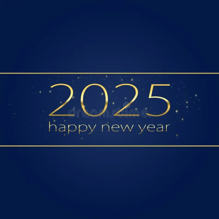 Gambar ucapan selamat tahun baru 2025 dengan desain mewah