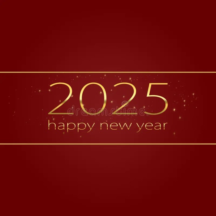 Gambar ucapan selamat tahun baru 2025 dengan desain elegan