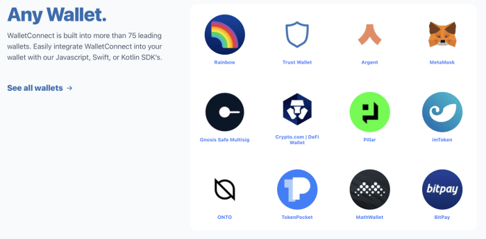 Apa saja dompet (wallet) yang mendukung LINK?