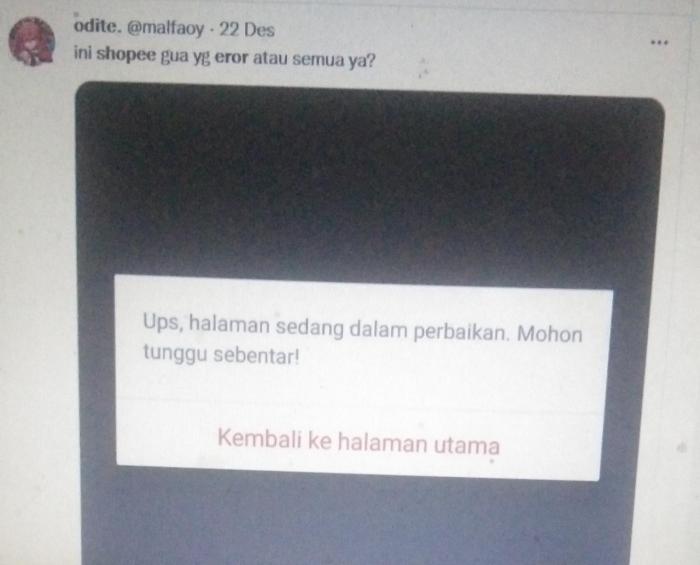 Aplikasi Shopee Error Hari Ini 2025