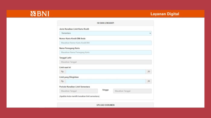 Pinjaman BNI 2025 E Form