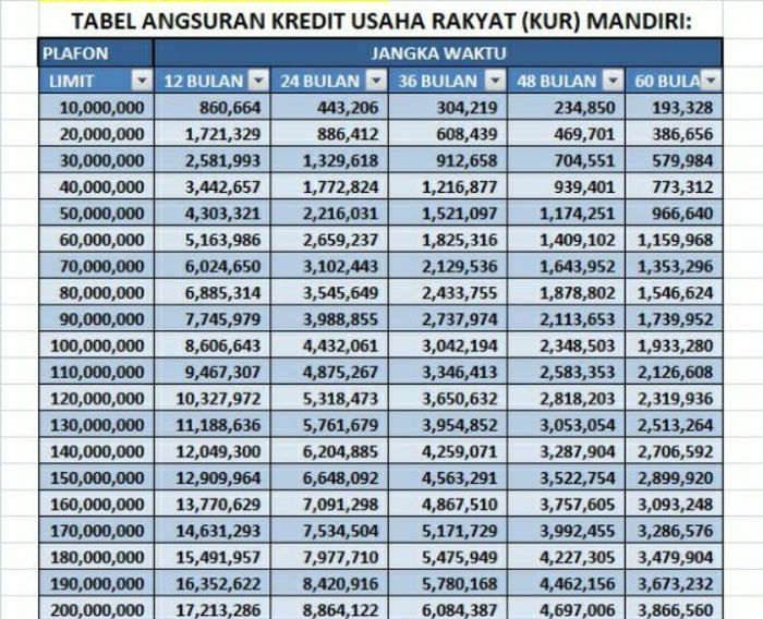 Syarat Pinjaman Mandiri Kur 2025
