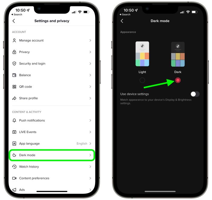 Tiktok xperimentalhamid How To Turn On Dark Mode On Tiktok 2025
