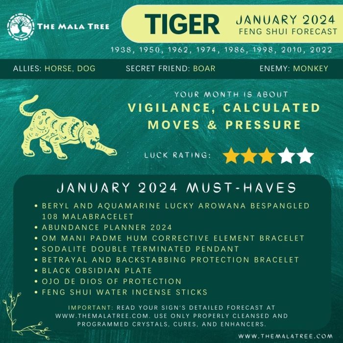 Feng shui untuk shio Macan Desember 2024
