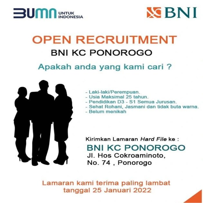 Pinjaman BNI 2025 E Recruitment