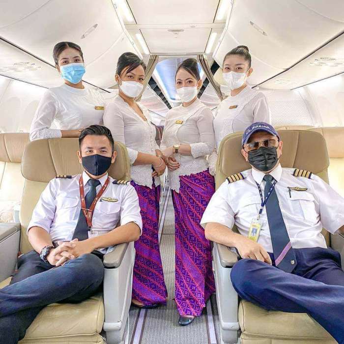 Batik air flight attendants pass