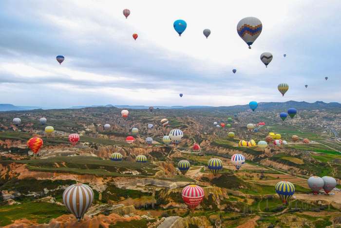 Suhu Cappadocia Turki Januari 2025
