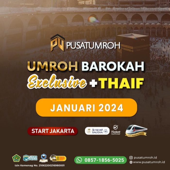 Biaya Umroh Bulan Januari 2025