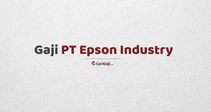 Gaji Pt Epson 2025