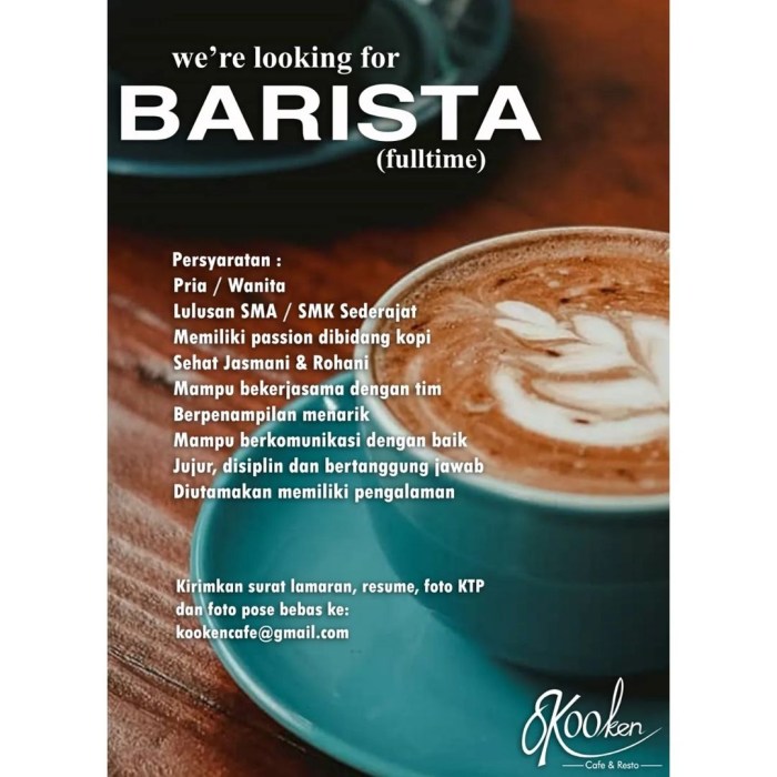 Gaji Barista 2025