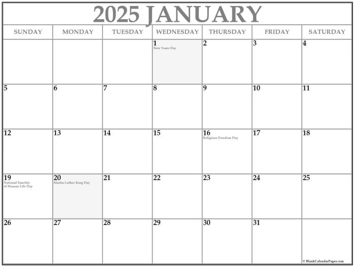 Tanggal Libur Di Bulan Januari 2025