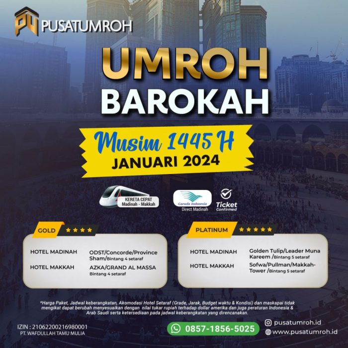 Harga Umroh Januari 2025