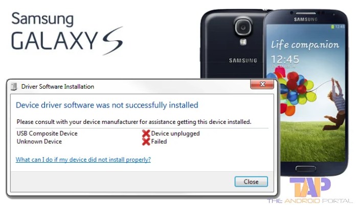 S8 samsung galaxy windows recognized pc not fix