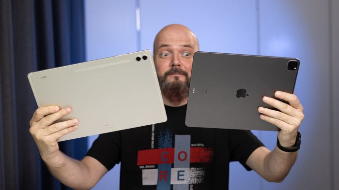 Ipad samsung tab vs s5e galaxy air comparison apple tablet soyacincau has hands