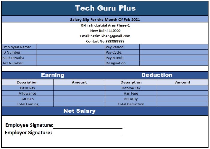 Format Slip Gaji 2025