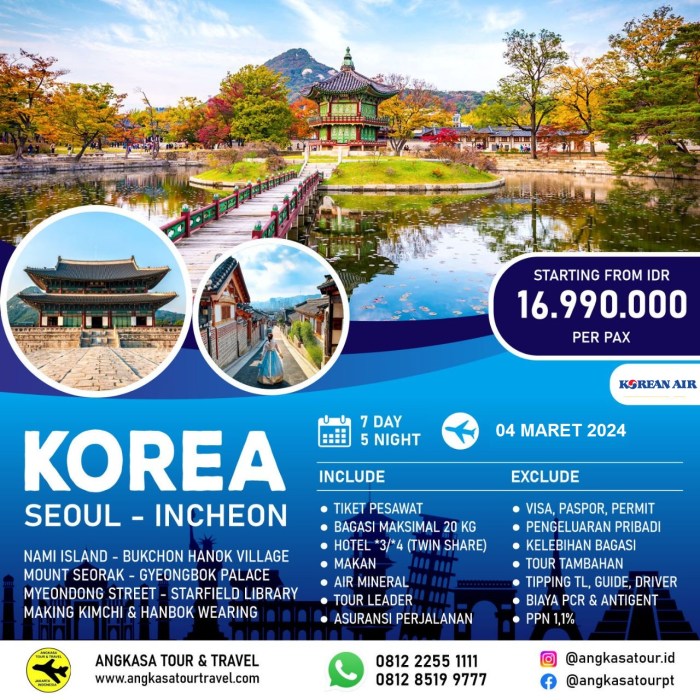 Tour Korea Januari 2025