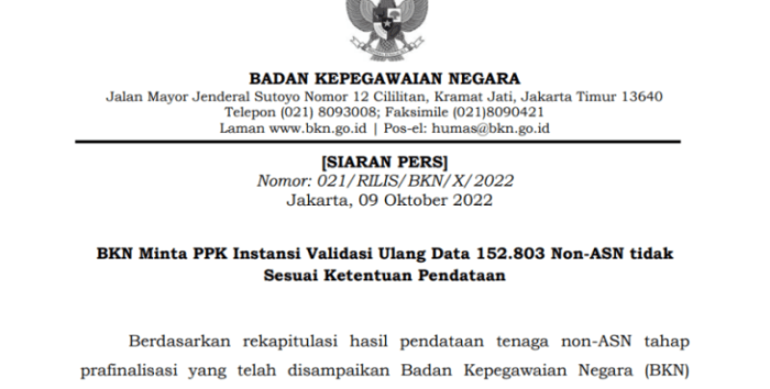 Aplikasi Pemutakhiran Data Non Asn 2025