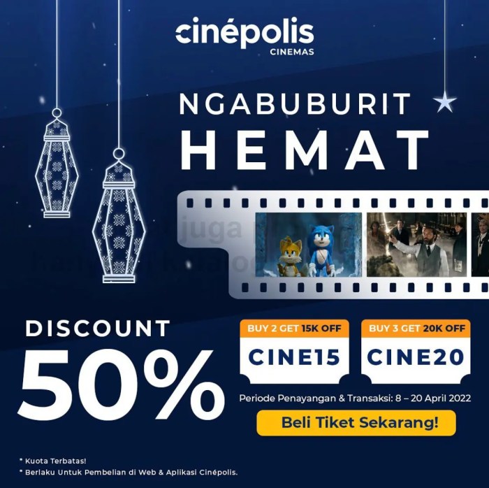 Apakah ada diskon khusus di bioskop pada tanggal 1 Januari 2025?