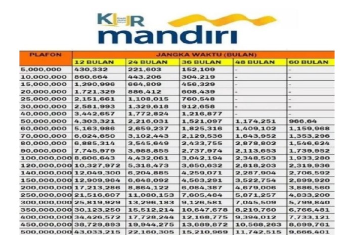 Pinjaman Mandiri Non Kur 2025