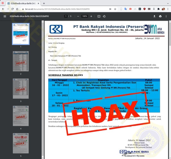 Pinjaman BRI 2025 Hoax