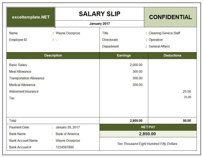 Format Slip Gaji 2025