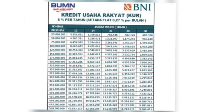 Data Pinjaman Kur BNI 2025