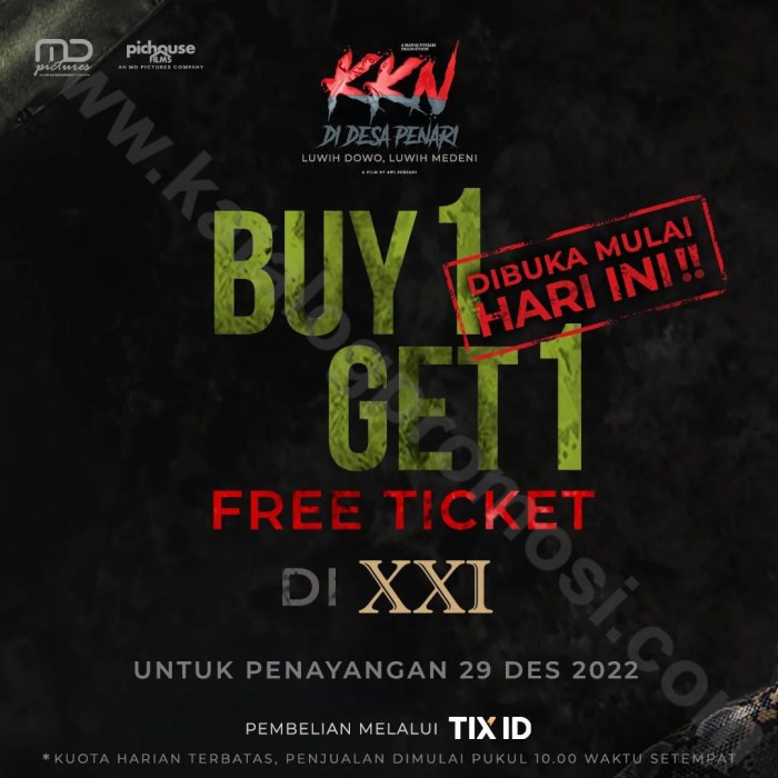 Apakah ada diskon khusus di bioskop pada tanggal 1 Januari 2025?