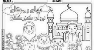 Gambar Mewarnai Idul Fitri 2025