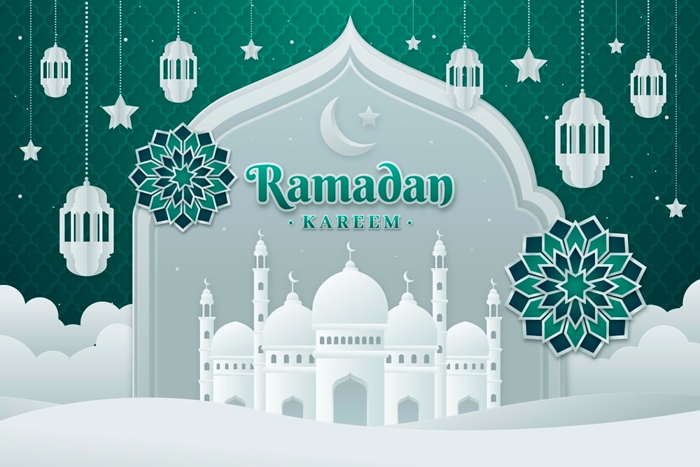 Ramadan kareem crescent ornate Gambar Kucing Ramadhan 2025
