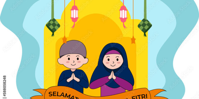 Ucapan Hari Raya Idul Fitri 2025 Kartun
