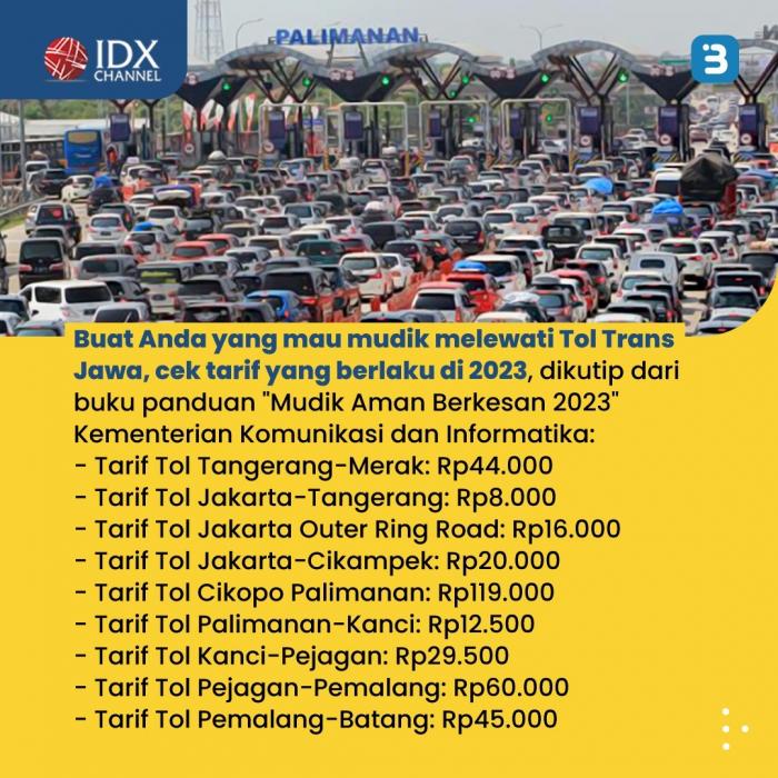 Tarif Tol Mudik Lebaran 2025