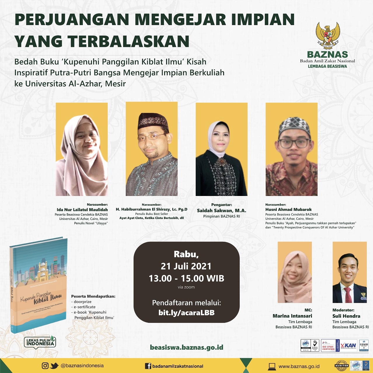 Baznas mendapatkan kesempatan beasiswa mahasiswa Mudik Gratis Baznas 2025