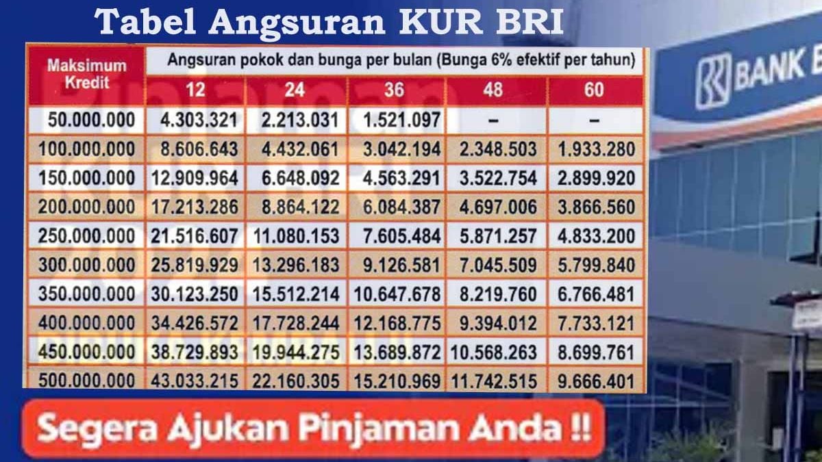 Angsuran Dana KUR BRI 2025