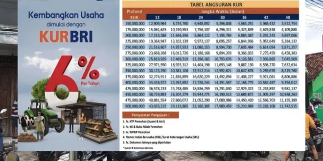100 Juta Tabel KUR BRI 2025 100 Juta