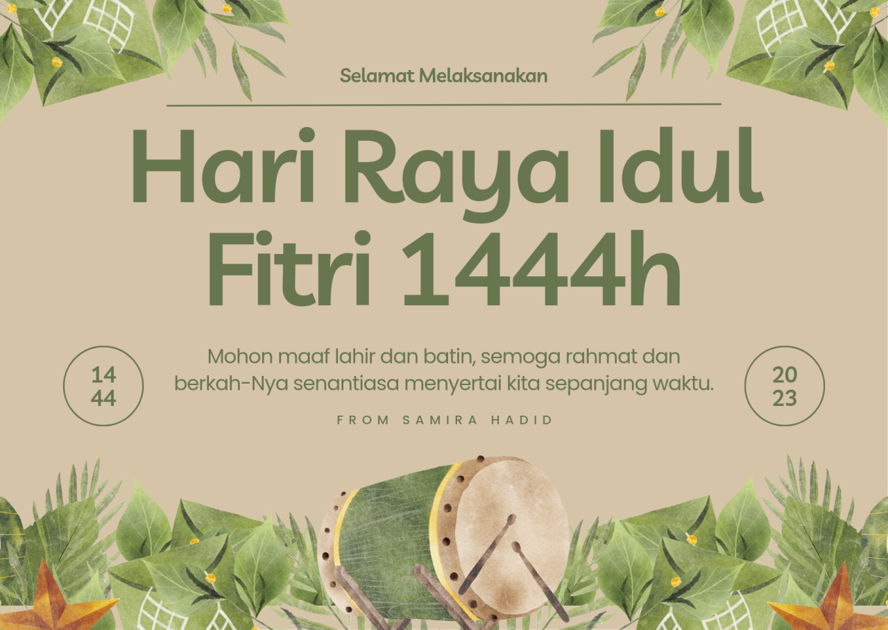 Ucapan Idul Fitri 2025 Bahasa Arab Dan Artinya