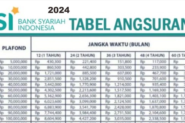 Plafon Bsi Non KUR 2025