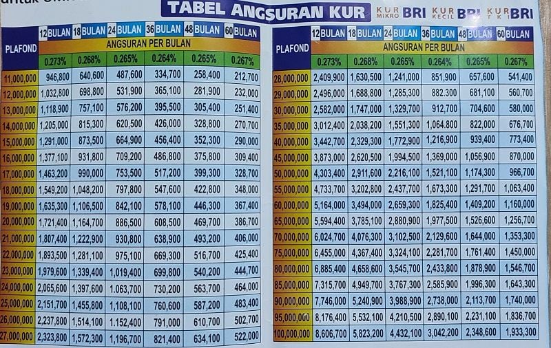 Brosur Pinjaman BRI Non KUR 2025