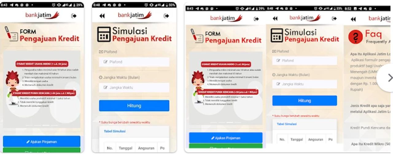 Tabel Pinjaman KUR Bank Jatim 2025