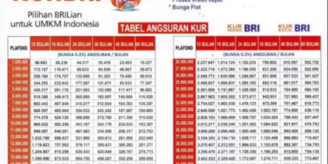 Plafon Dana KUR BRI 2025