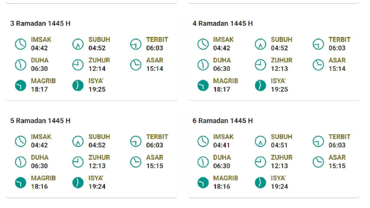 Jadwal Imsakiyah Ramadhan 2025 Palembang
