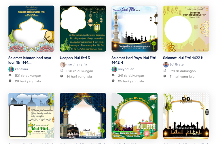Twibbon Idul Fitri 2025 Gratis Bisa Edit
