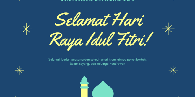Kartu Ucapan Idul Fitri 2025 Canva