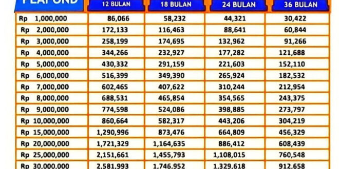 Daftar Rincian KUR BRI 2025